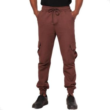 Imagem de Calça Cargo Masculina de Moletom PA Moda Masculina Inverno - West Rout