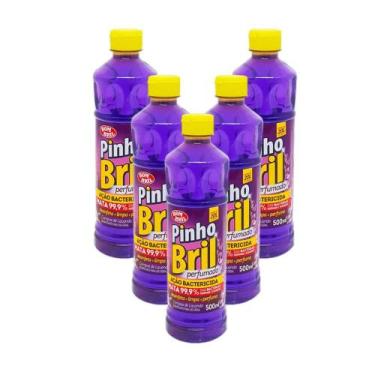 Imagem de Desinfetante Pinho Bril Lavanda 500Ml Kit 5