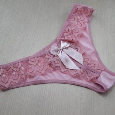 Imagem de Calcinha Tanga Fio Dental com Renda no Bumbum - Ternura Íntima, Romanc