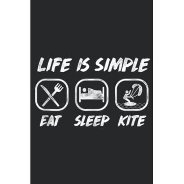 Imagem de Kitesurfing Life Simple Surfboard Kiter Surfing Watersport Graphic: Lined Journal Notebook To Do Schedule, Medium 6x9 Inches, 100 Pages, Printed Cover