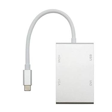 Imagem de Adaptador de placa de vídeo gráfica externa AxGear USB-C para HDMI/DVI/VGA USB 3.0 4K x 2K