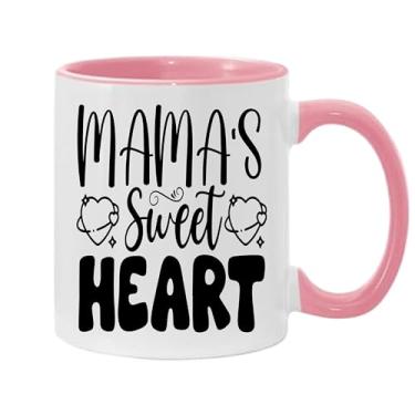 Imagem de SpreadPassion Caneca de café Mamas Sweet Heart, presente para namorado e namorada, ideia de presente de dia dos namorados, presente para marido e esposa, ideia de presente de aniversário do dia dos