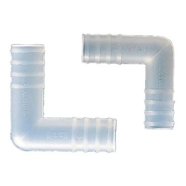 Imagem de Kartell 227195 Conector de tubulação em forma de L de polipropileno, ID de tubulação de 10 mm (pacote com 20)