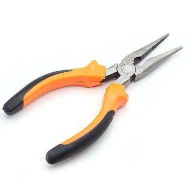 Imagem de Alicate bico meia cana 6"  cabo  laranja/preto - eda