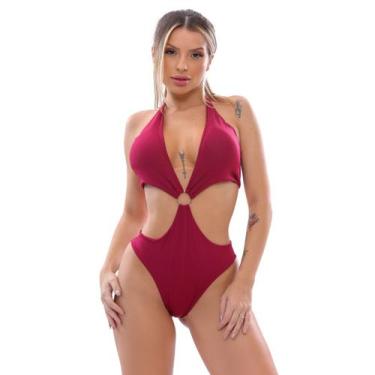 Imagem de Maiô Feminino Praia Engana Mamãe Biquini Bojo Argola Amarrar - MimallC