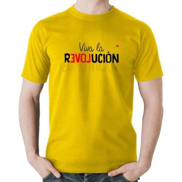 Imagem de Camiseta Algodão Viva la Revolución - Foca na Moda, Amarelo, P