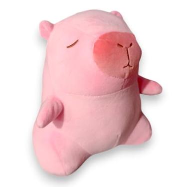 Imagem de Capivara de Pelúcia, Brinquedo Antialérgico, Animal Bichinho de Pelúcia (ROSA)