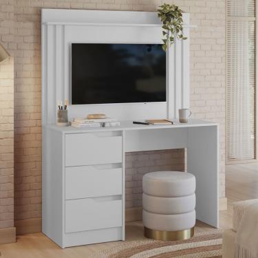 Imagem de Escrivaninha com Painel Doble 120x159x46 Cm Branco