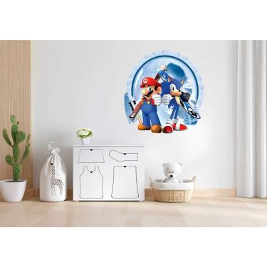 Imagem de Adesivo De Parede Mario E Sonic Mod11