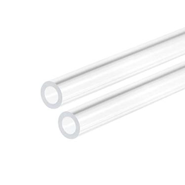 Imagem de DMiotech 2 tubos de acrílico transparente de 3/40.6 cm x 5/40.6 cm x 30.5 cm tubos de plástico rígido para tubo de água de aquário, sistema de resfriamento de água, encanamento