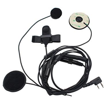 Imagem de GoodQbuy Fone de ouvido para motocicleta Moto de rosto inteiro para fone de ouvido Kenwood Quansheng TYT BAOFENG UV5R 666s 888S Retevis H-777 2 Way Radio Walkie Talkies