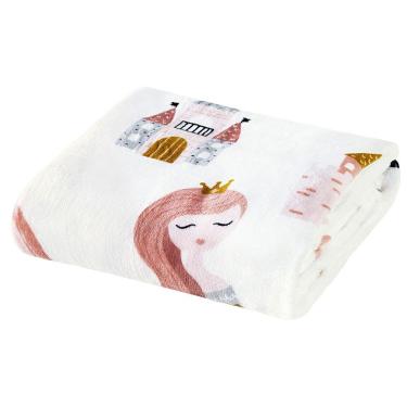 Imagem de Manta Solteiro Infantil Bouti Kids Flannel Microfibra 1 Peça Little Princess