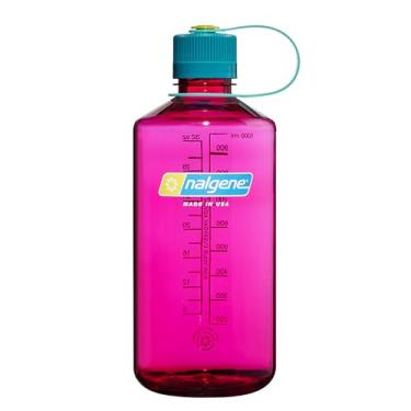Imagem de Nalgene Garrafa de água Sustain Tritan livre de BPA feita com material derivado de 50% de resíduos de plástico (usando equilíbrio de massa certificado ISCC), 946 ml, boca estreita, berinjela
