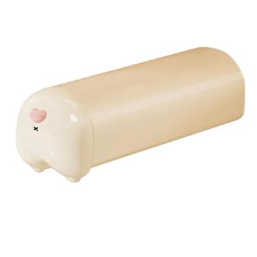 Imagem de WeiLaiKeQi Caixa organizadora de gavetas para meias e roupas íntimas, portátil, fácil de limpar, organizador de armários para cintos e calcinhas, Branco Leitoso