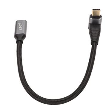 Imagem de Cabo USB C 3.1 Macho para Fêmea, PD100W de Carregamento Rápido 10 Gbps 4K a 60 Hz Cabo de Extensão USB C de 90 Graus Com Design Em Forma de L para Consoles de Jogos Steam Deck,