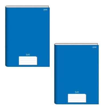 Imagem de Caderno brochurão 96 folhas stiff azul cd com 02 unidades - Jandaia