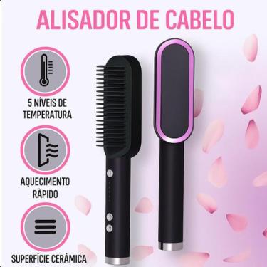 Imagem de Escova Alisadora 110V/220V Para Modelar e Secar Cabelos - ASAF