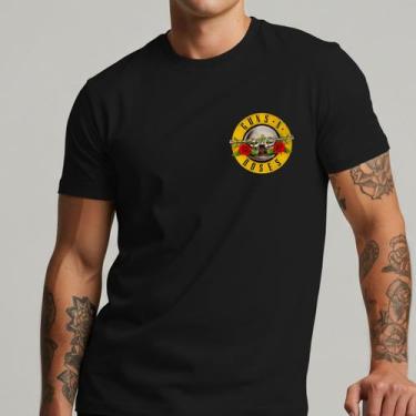 Imagem de Camiseta Masculina Guns N' Roses Banda Rock Estilosa Algodão Tshirt Sk