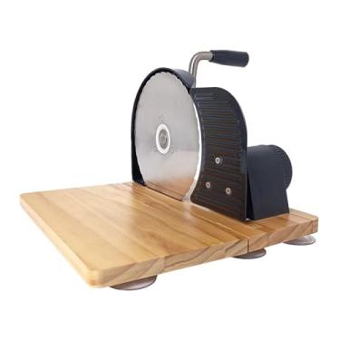 Imagem de Generic Fatiador de pão rotativo, máquina de fatiar queijo, compacto, uniforme, caseiro, fácil de limpar, acessório de cozinha, guia para fatiar pão torrado, Preto