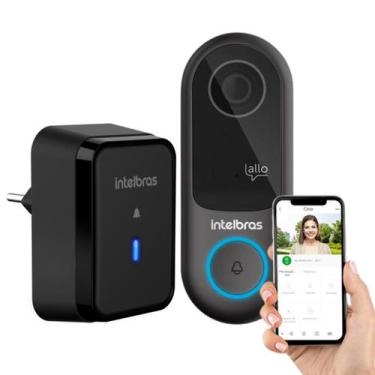 Imagem de Kit Videoporteiro WiFi Intelbras IVW 3000 com Campainha Sem Fio