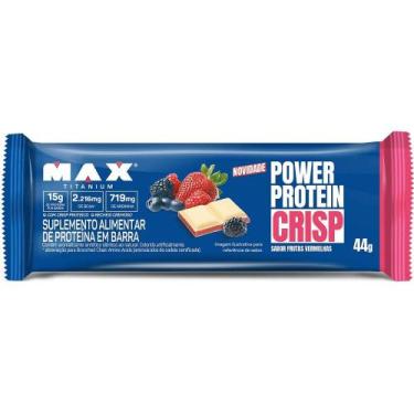 Imagem de Power Protein Crisp Barra Max Titanium Sabor Frutas Vermelhas 44g