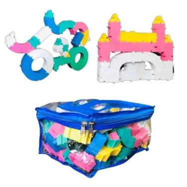 Imagem de Sacola De Peças De Montar Criativo Monta Tudo 80 Peças - SONHO DE CRIA