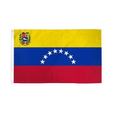 Imagem de Bandeira Venezuela 8 estrelas poliéster 90cm x 60cm - Lightbek Officia