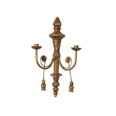 Imagem de Centro de Mesa Castiçal de decoração parede retrô para sala estar, luminária luxo, suporte vela ferro antigo para Jantar