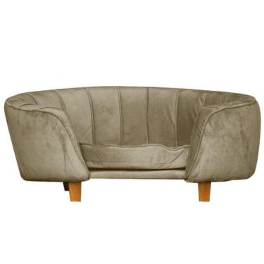 Imagem de Poltrona Cama Pet Lady Estofada Tecido Veludo - Las Patitas, Capuccino