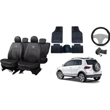 Imagem de Capa de couro + Tapete 5 peças + Capa de volante para Vw Crossfox 03-22