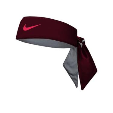 Imagem de Nike Gravata de cabeça Dri-Fit Premium, macia e absorvente de suor - Unissex (Bordeaux/Crimson brilhante)