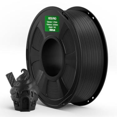 Imagem de DEEPLEE Filamento PETG PRO 1,75 mm, preto, 1 kg, filamentos de impressora 3D PETG de 1,75 mm, maior resistência e resistência ao clima, adequado para a maioria das impressoras 3D FDM