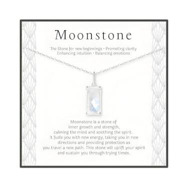 Imagem de Embtrem Colar To My Mother, colar de pedra da lua, colar de prata para mulheres, presente para filha, mãe, irmã, presente de aniversário, Zinco, Sem Pedra Preciosa