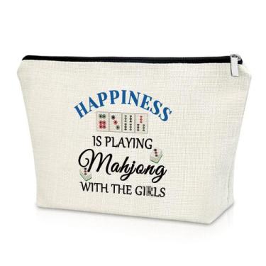Imagem de Bolsa de cosméticos Sazuwu Mahjong, presente, bolsa de maquiagem para 