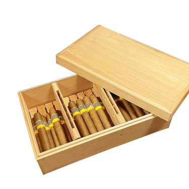 Imagem de Umidor de cedro espanhol, caixa de charutos com madeira de cedro sem cola sem laca 4 especificações divisória removível D