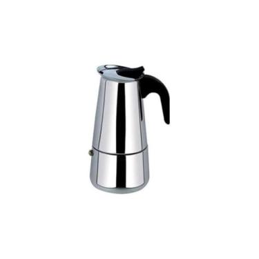Imagem de Cafeteira Italiana Inox Premium, Aço Inox, Prata, 100ml, Capacidade para 2 Xícaras, Cabo de Baquelite, 6cm x 14cm