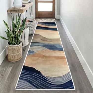 Imagem de HGTRH Tapete de corredor lavável, tapete de corredor de cozinha antiderrapante para uso interno e externo para entrada interna, tapete de porta da frente para lavanderia B 100 x 450 cm