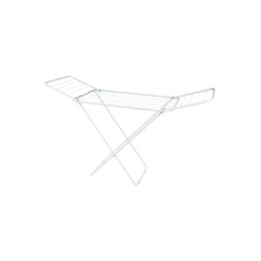 Imagem de Varal de Chão Retrátil Buenos Aires, Aço Branco, 95x133x53cm, Suporta 8kg, Compacto e Dobrável