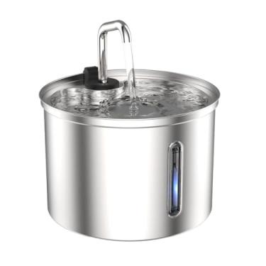 Imagem de Bebedouro Automático Inox para Gatos e Cães 3L com Filtro e Bomba Silenciosa (3L)