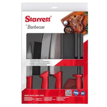 Imagem de Kit de Facas Profissionais Barbecue Vermelho 6 Peças (BKK-6R) - Starre