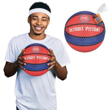 Imagem de Bleacher Creatures Bola de basquete Detroit Pistons Silent Tamanho 7 (75 cm) – Bola de espuma interna licenciada oficial pela NBA com construção sem ar, desempenho silencioso e sensação profissional