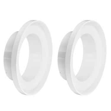 Imagem de PATIKIL Redutor de duto de 15 a 10 cm, 2 peças de adaptador de duto de ar ABS conector de tubo HAVC adaptador de ventilação para secador redutor de aumento para sistema de ventilação em linha, branco