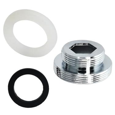 Imagem de 2 peças rosca macho M30x1mm para rosca macho M22 kit adaptador aerador torneira, torneira de latão, conexão de encaixe do adaptador de mangueira de água (prata)