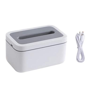 Imagem de Luz de Noite Recarregável via USB Lampada Mesa Cabeceira com Controle Dispenser Papel Toalha Multifuncional Apoio Armazenamento LED Suave 3 Níveis Bri