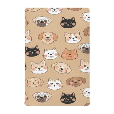 Imagem de SEHANY Lençol de berço de cachorro fofo para meninos e meninas, macio, respirável, elástico, lençol com elástico padrão para bebês de 71 x 132 cm