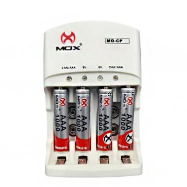 Imagem de Carregador  Pilhas AA/AAA/9V Mox MO-CP52 Bivolt Auto Stop