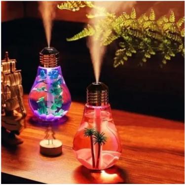 Imagem de Umidificador Lampada Cabo Usb Portátil Ar Ambientes