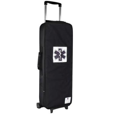 Imagem de Bolsa com Rodinhas para Cilindro 5 Litros Preta - Centercor Hospitalar