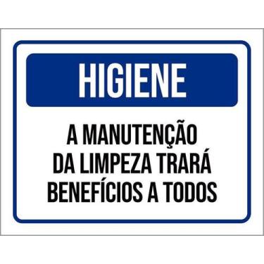 Imagem de Kit 10 Placa Acm Manutenção Limpeza Benefícios A Todos18X23 - Sinalizo