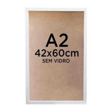 Imagem de Moldura Quadro Caixa 3cm A2 42x60cm Foto Poster Ilustração Sem Vidro -